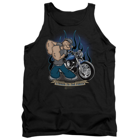 Popeye/biker Popeye - Adult Tank - Black