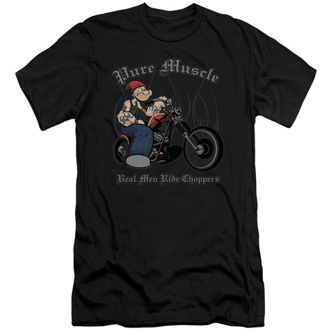 Popeye/pure Muscle - S/s Adult 30/1 - Black