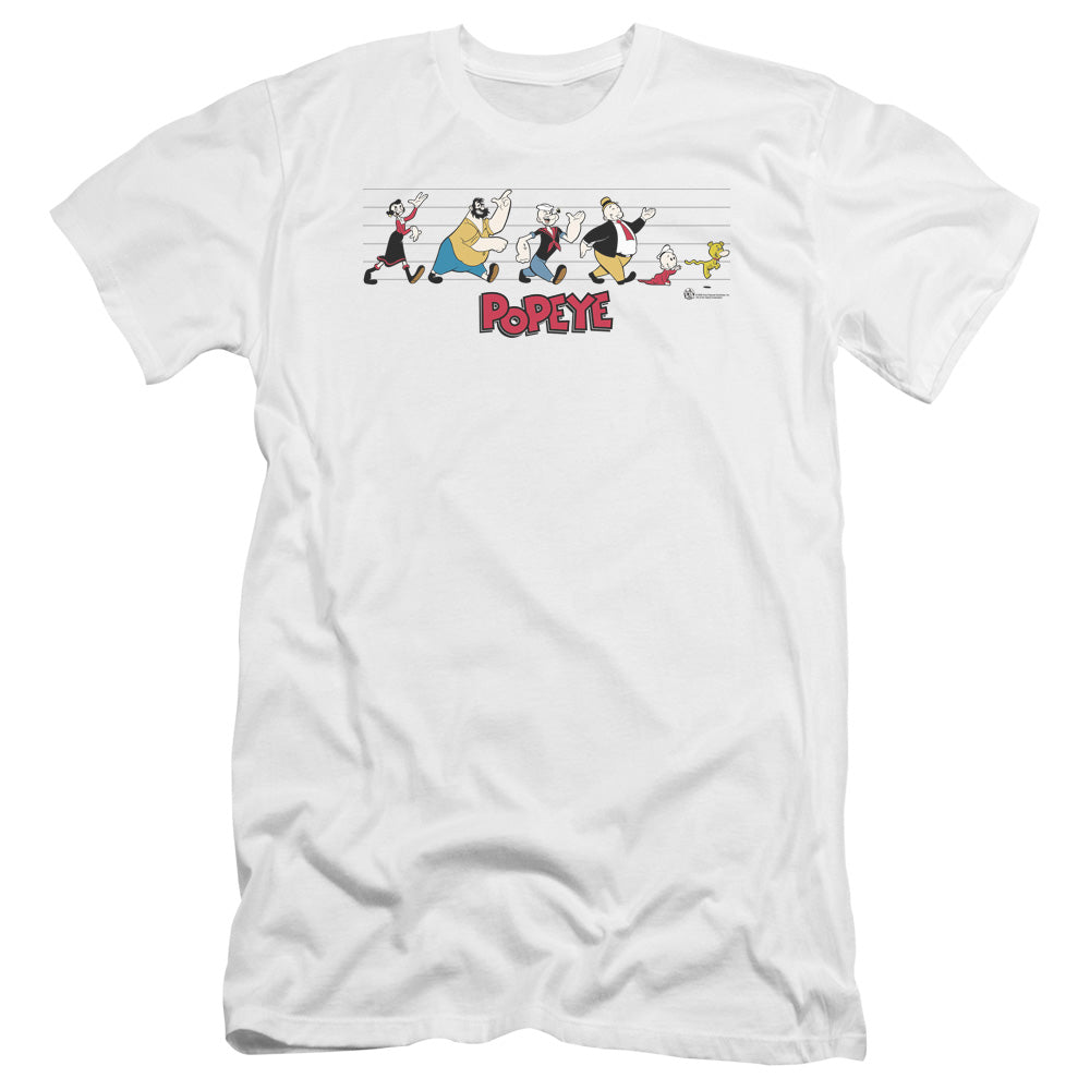 Popeye/the Usual Suspects-premuim Canvas Adult Slim Fit 30/1-white