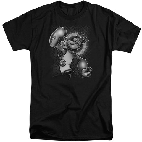 Popeye/spinach King-s/s Adult Tall-black