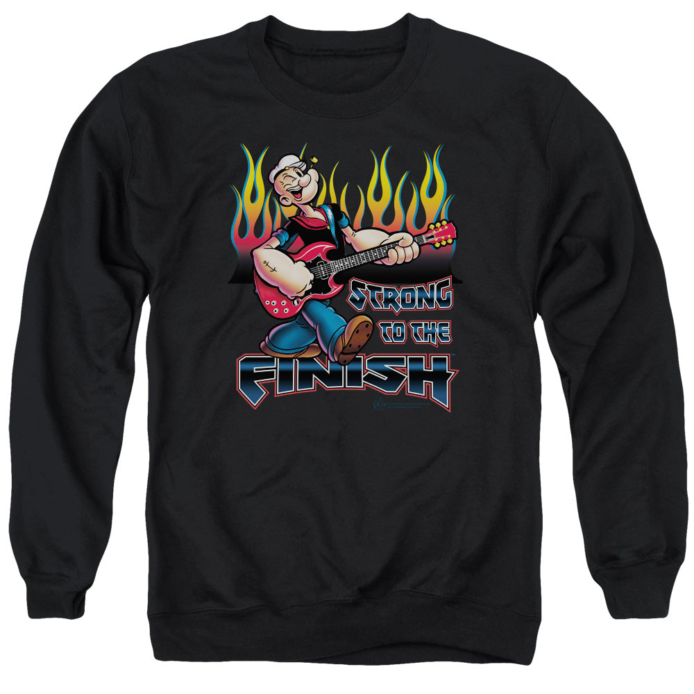 Popeye/rocks - Adult Crewneck Sweatshirt - Black