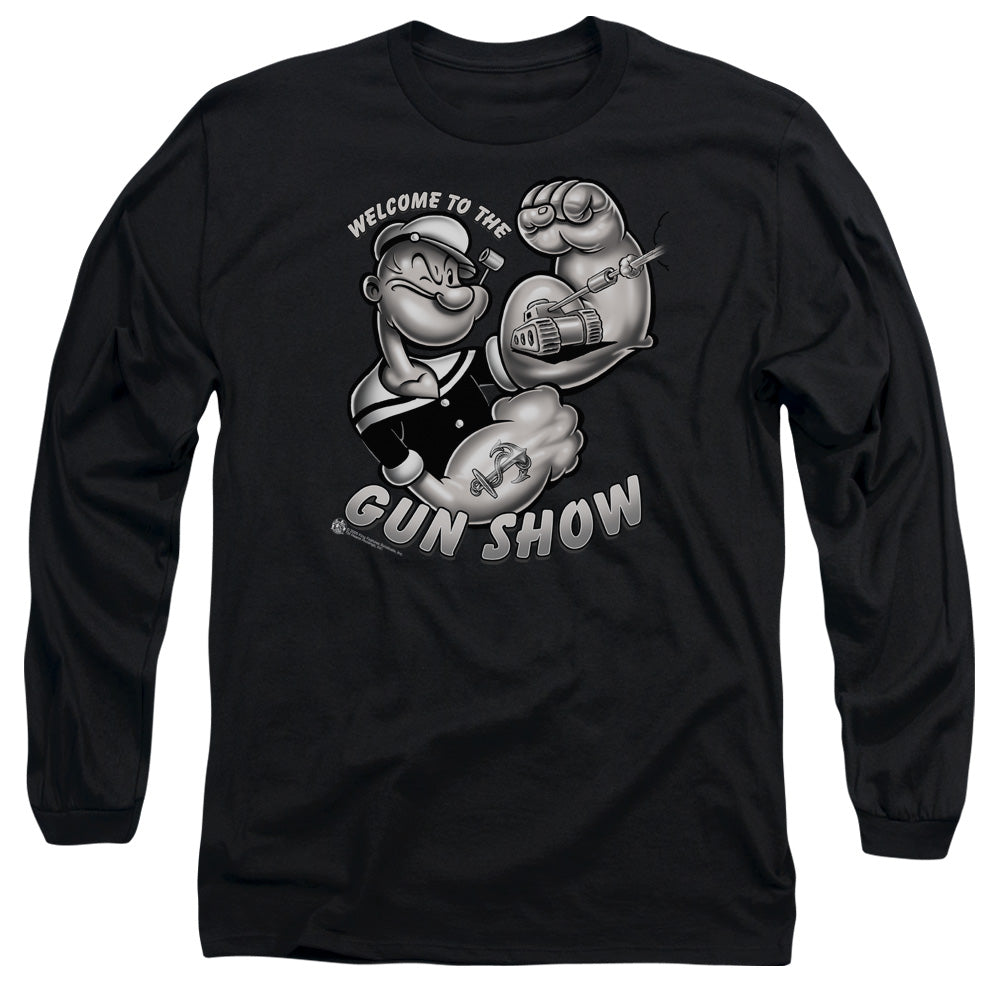Popeye/gun Show - L/s Adult 18/1 - Black