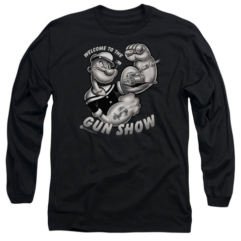Popeye/gun Show - L/s Adult 18/1 - Black