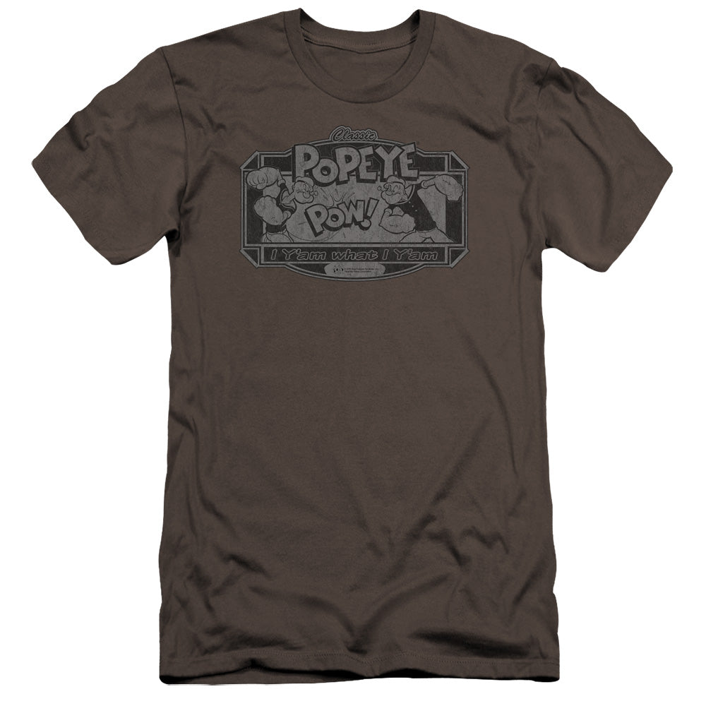 Popeye/classic Popeye-premuim Canvas Adult Slim Fit 30/1-charcoal