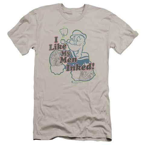 Popeye/inked Men-premuim Canvas Adult Slim Fit 30/1-silver