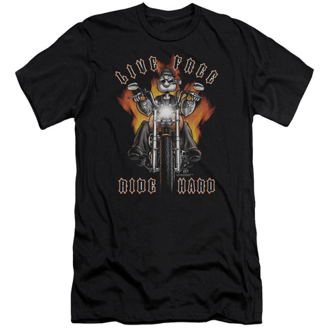 Popeye/ride Hard-premuim Canvas Adult Slim Fit 30/1-black