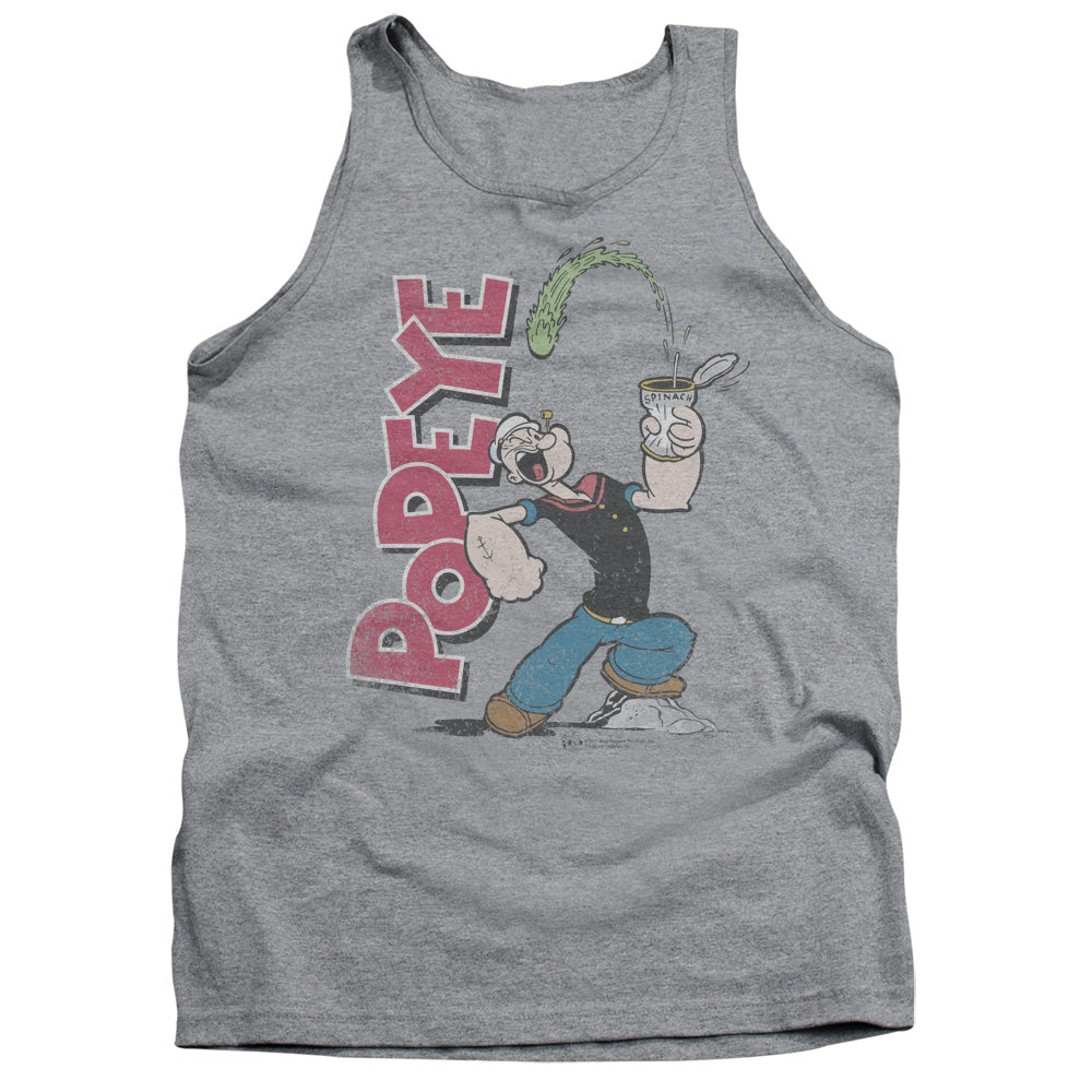 Popeye/spinach Power - Adult Tank - Athletic Heather