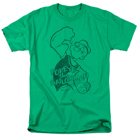 Popeye/spinach Strong - S/s Adult 18/1 - Kelly Green