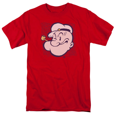 Popeye/head - S/s Adult 18/1 - Red