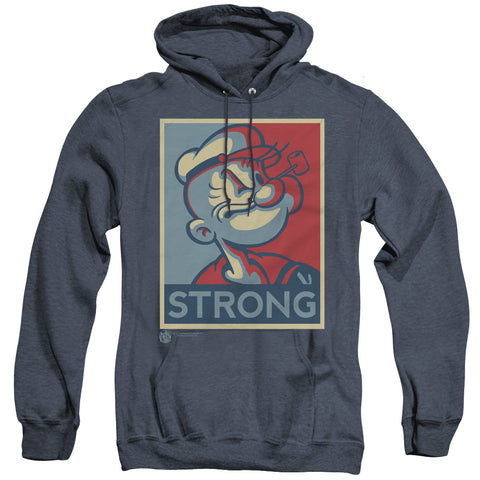 Popeye/strong - Adult Heather Hoodie - Navy