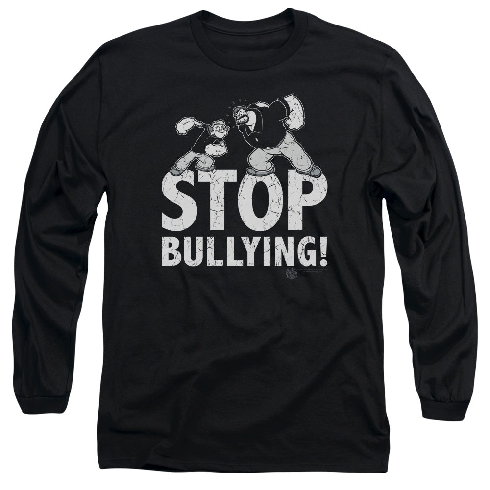 Popeye/stop Bullying - L/s Adult 18/1 - Black