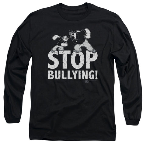 Popeye/stop Bullying - L/s Adult 18/1 - Black