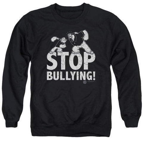 Popeye/stop Bullying - Adult Crewneck Sweatshirt - Black