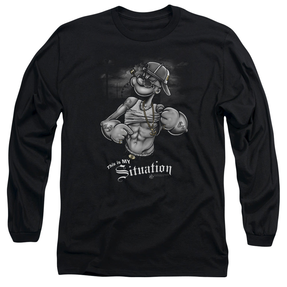 Popeye/situation - L/s Adult 18/1 - Black