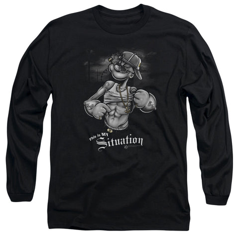 Popeye/situation - L/s Adult 18/1 - Black