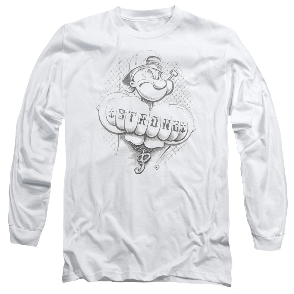 Popeye/strong-l/s Adult 18/1-white
