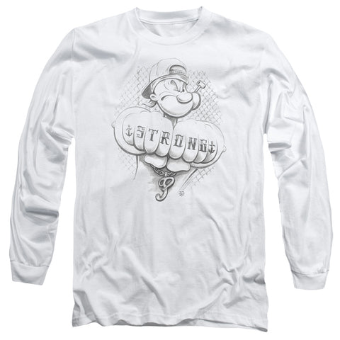 Popeye/strong-l/s Adult 18/1-white