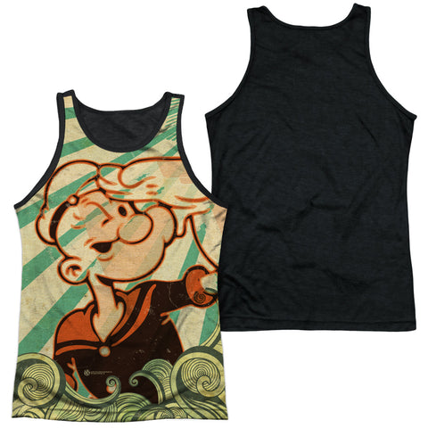 Adult 100% Poly Tank Top Black Back
