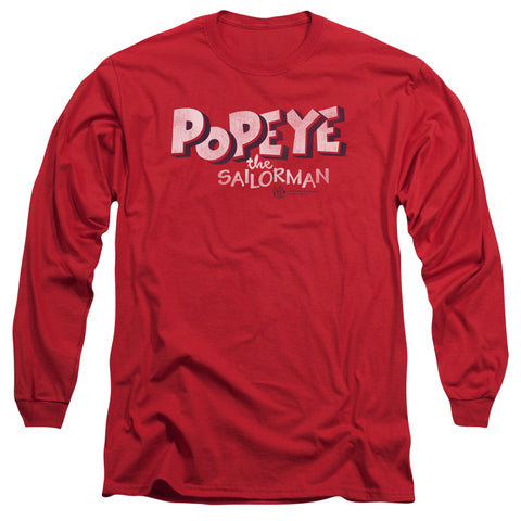 Popeye/3d Logo-l/s Adult 18/1-red