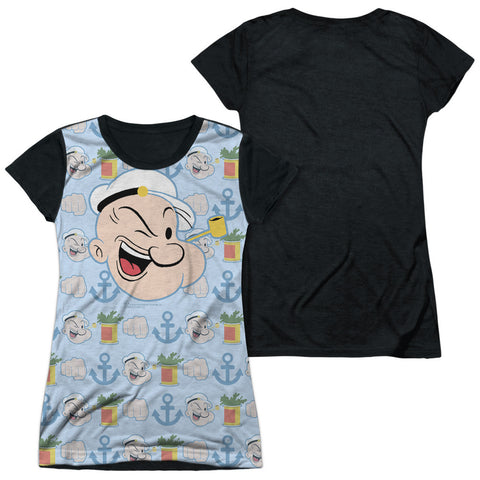 Junior Cap Sleeve 100% Poly Black Back
