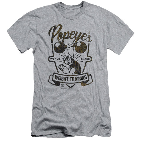 Popeye/weight Training-s/s Adult 30/1-athletic Heather