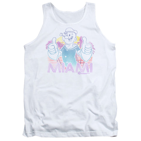 Popeye/miami-adult Tank-white