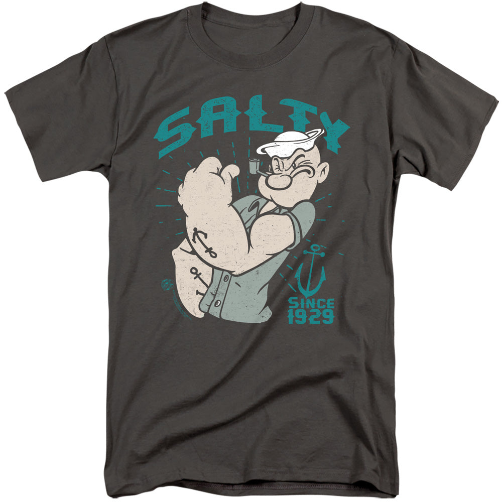 Popeye/salty Since-s/s Adult Tall 18/1-charcoal