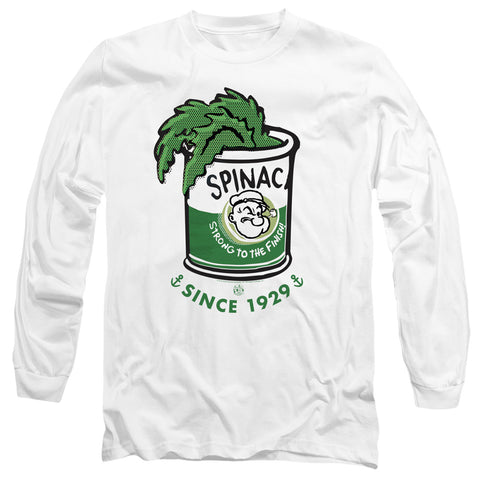 Popeye/strong To The Finish-l/s Adult 18/1-white