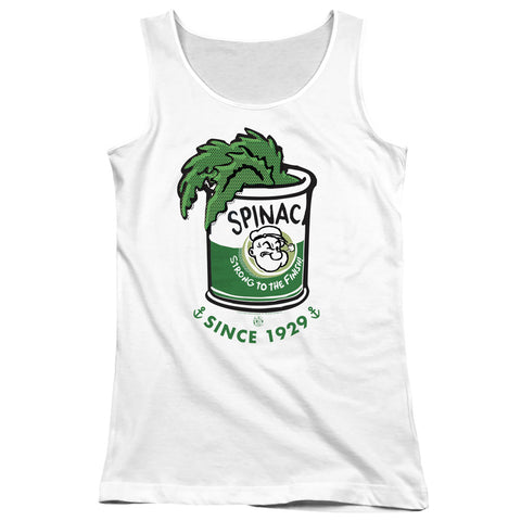 Popeye/strong To The Finish-juniors Tank Top  -white
