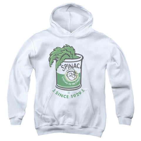 Popeye/strong To The Finish-youth Pull-over Hoodie-white