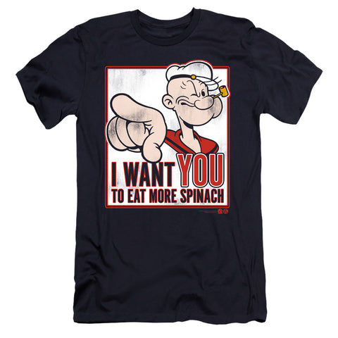 Popeye/i Want You-hbo S/s Adult 30/1-navy