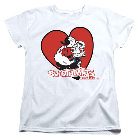 Popeye/sweethearts-s/s Women's Tee-white