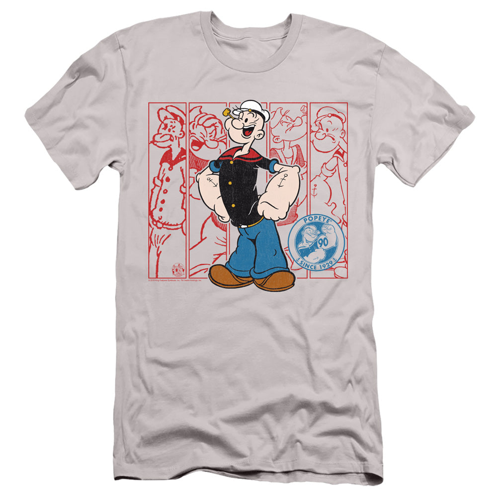 Popeye/through The Years-s/s Adult 30/1-silver