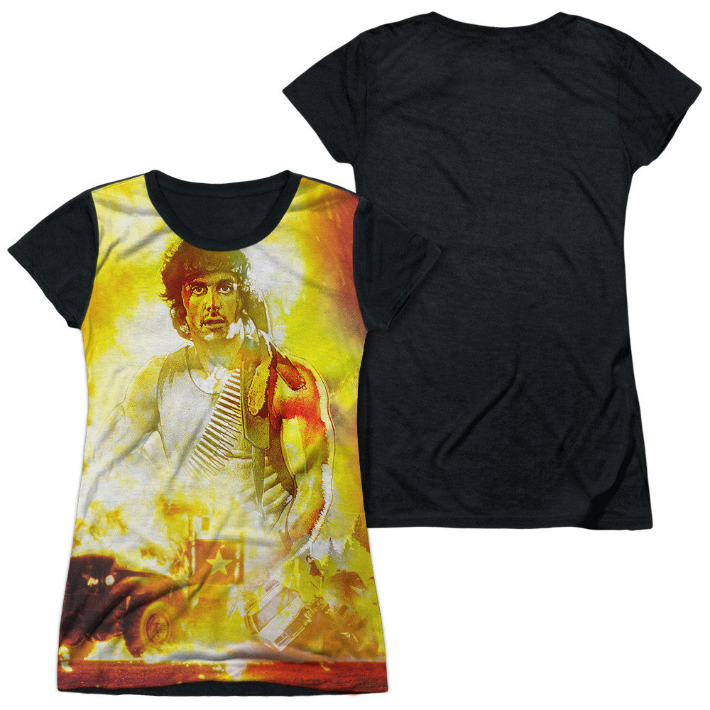 Junior Cap Sleeve 100% Poly Black Back