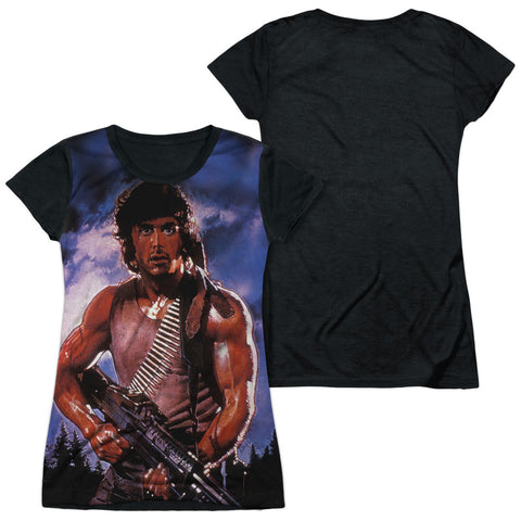 Junior Cap Sleeve 100% Poly Black Back