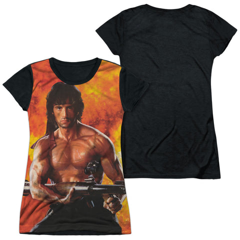 Junior Cap Sleeve 100% Poly Black Back
