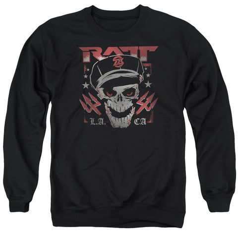 Ratt/skull And Tridents-adult Crewneck Sweatshirt-black