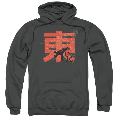 Hai Karate/hk Kick-adult Pull-over Hoodie-charcoal