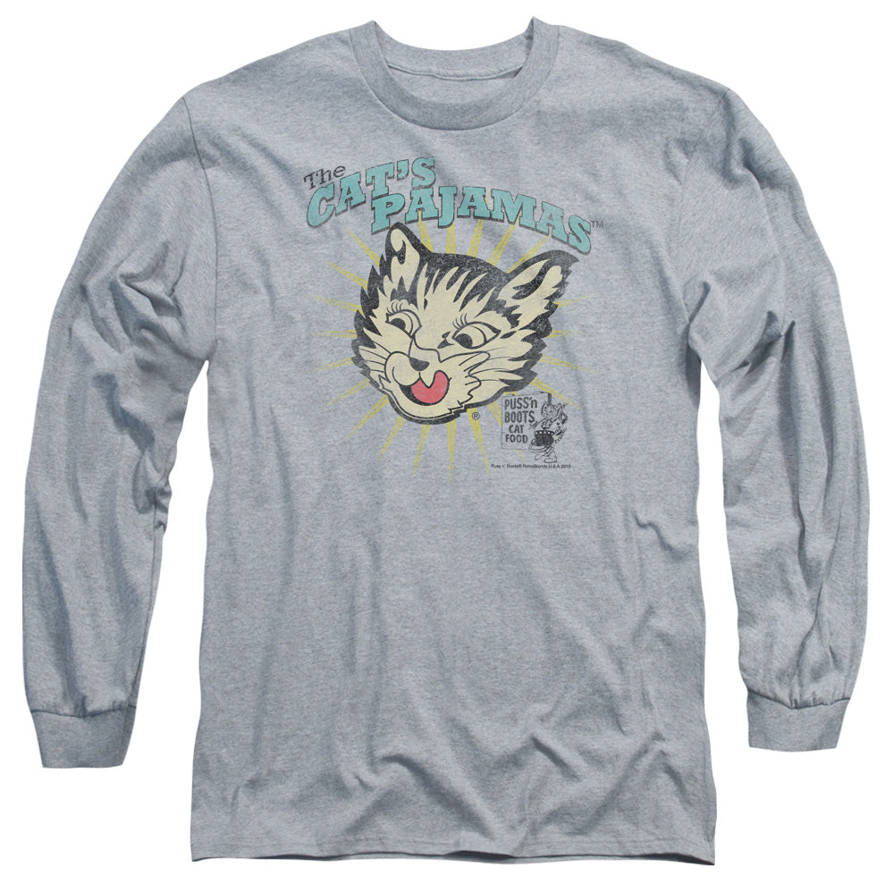 Puss N Boots/cats Pajamas- L/s Adult 18/1 -athletic Heather