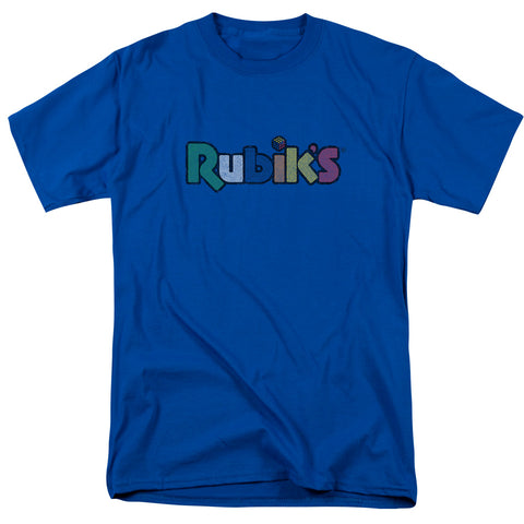 Rubiks Cube/smudge Logo-s/s Adult 18/1-royal Blue