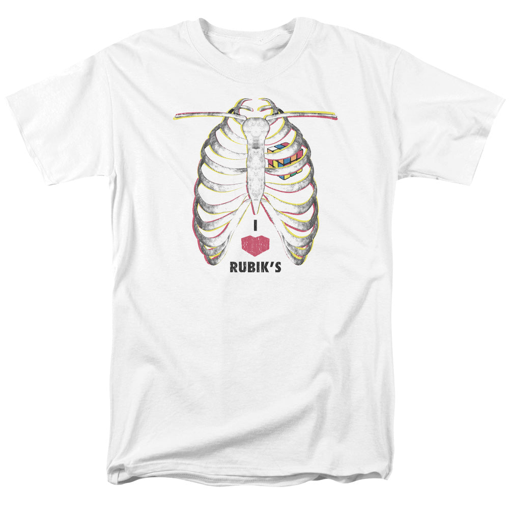 Rubiks Cube/i Heart Rubiks-s/s Adult 18/1-white