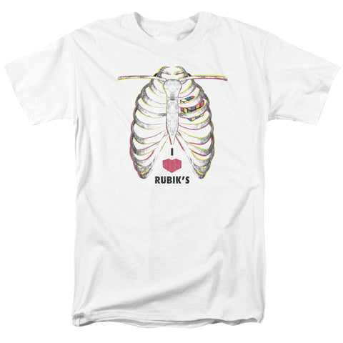 Rubiks Cube/i Heart Rubiks-s/s Adult 18/1-white
