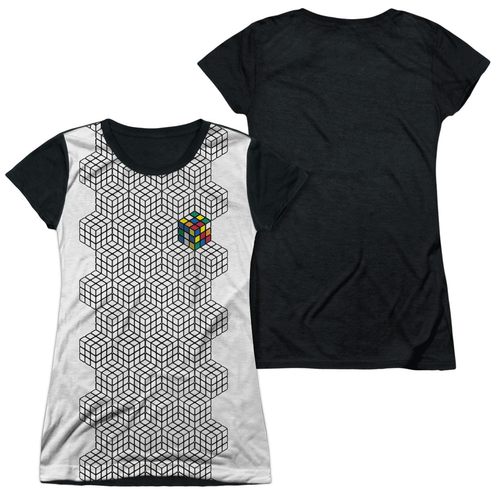 Junior Cap Sleeve 100% Poly Black Back