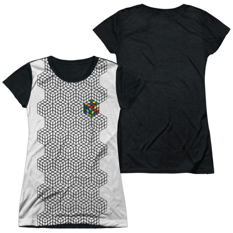 Junior Cap Sleeve 100% Poly Black Back