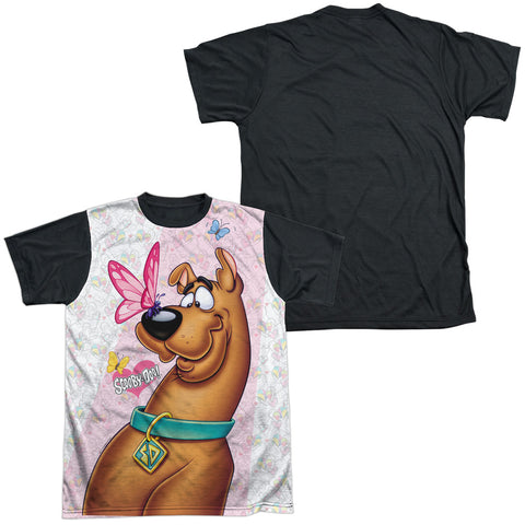 Scooby Doo/butterfly-s/s Adult White Front Black Back  -white