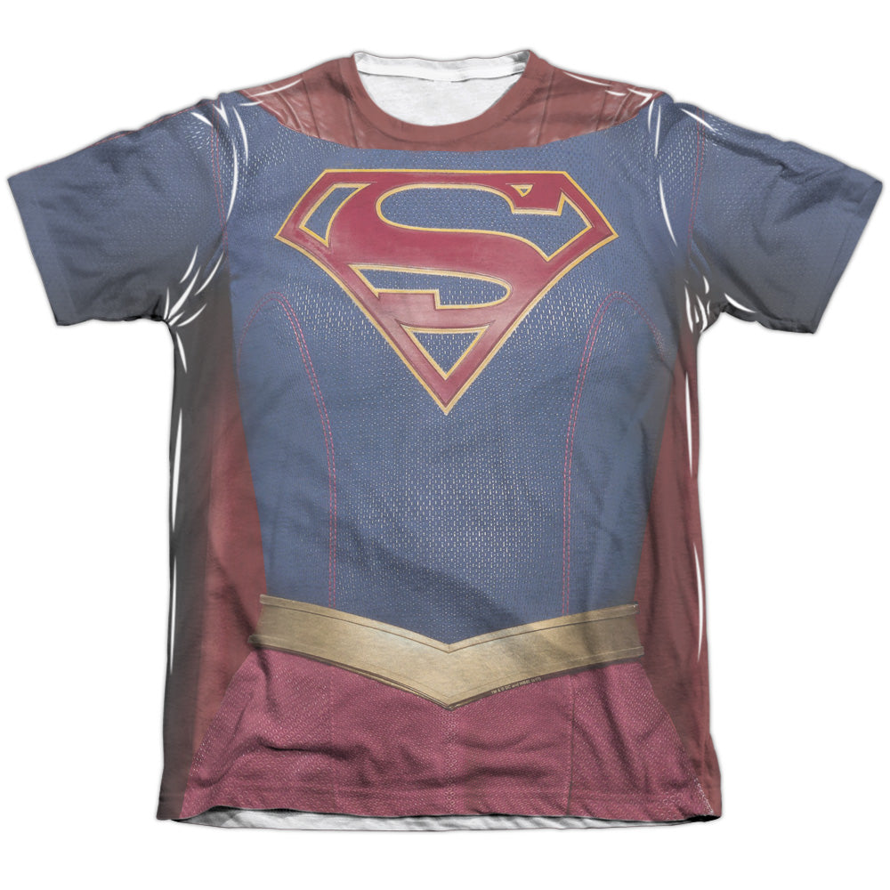 Supergirl/supergirl Uniform-adult Poly/cotton S/s Tee-white