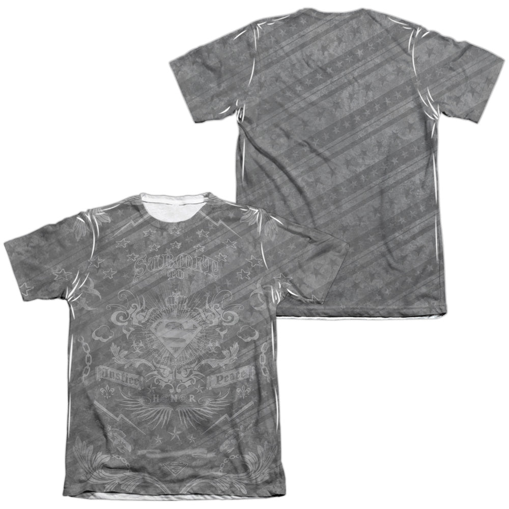 Superman/submit-adult Poly/cotton S/s Tee-white