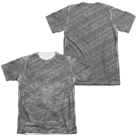 Superman/submit-adult Poly/cotton S/s Tee-white