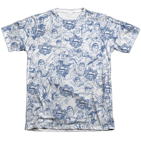 Superman/super Is The Man - Adult 65/35 Poly/cotton S/s Tee - White