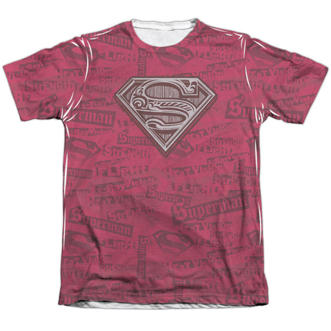 Superman/super Powers - Adult 65/35 Poly/cotton S/s Tee - White